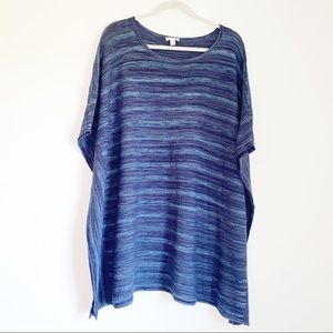 JJill Pure Jill Cotton Poncho Sweater 1X/2X